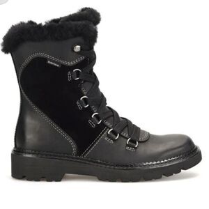 New BIONICA Women's Demee Waterproof Boot Black leather Lane up Ortholite 6.5